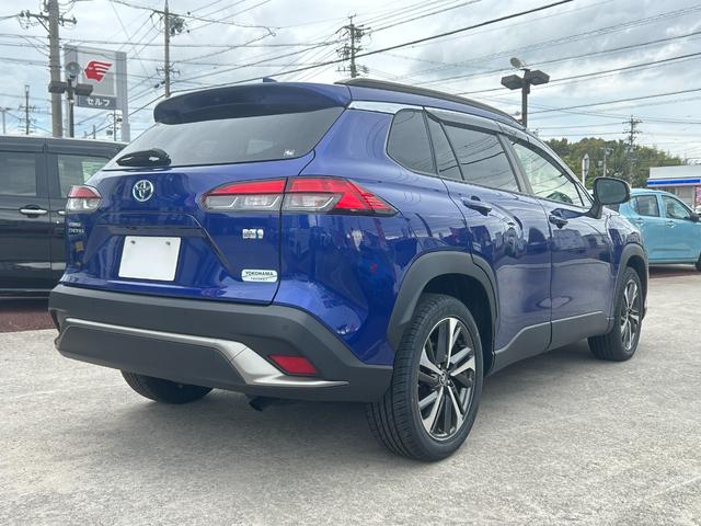 カローラクロス ハイブリッド Z トヨタセーフティセンス 純正9インチディスプレイ フルセグ パノラマモニター LEDヘッド&フォグランプ プッシュスタート Pバックドア BSM シートヒーター ドラレコ ETC AC100V(5枚目)