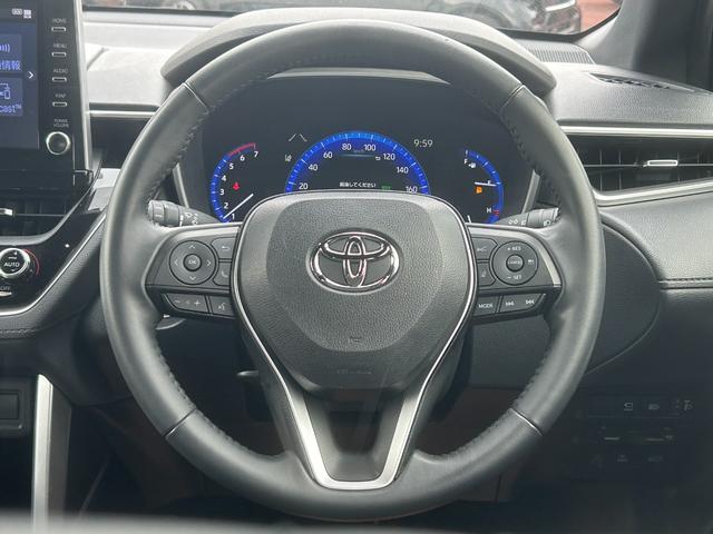 カローラクロス ハイブリッド Z トヨタセーフティセンス 純正9インチディスプレイ フルセグ パノラマモニター LEDヘッド&フォグランプ プッシュスタート Pバックドア BSM シートヒーター ドラレコ ETC AC100V(27枚目)