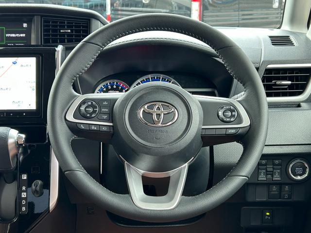 ルーミー カスタムG-T スマートアシスト 9インチナビ フルセグTV パノラマモニター 両パワースライドドア LEDヘッドライト フォグランプ プッシュスタート スマートキー フロントモデリスタエアロ 茶革調シートフルカバー(27枚目)