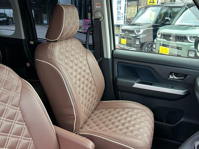 ルーミー カスタムG-T スマートアシスト 9インチナビ フルセグTV パノラマモニター 両パワースライドドア LEDヘッドライト フォグランプ プッシュスタート スマートキー フロントモデリスタエアロ 茶革調シートフルカバー(39枚目)