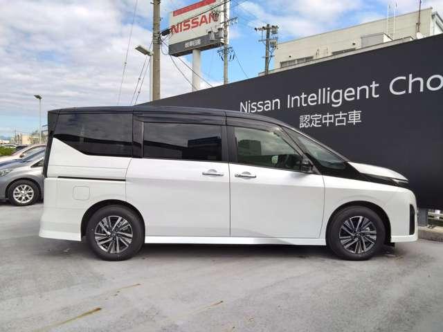 セレナ １．４　ｅ－パワー　ハイウェイスターＶ　コネクトナビ／アラウンドモニター／後席モニター　こちらの車両は雹害車となります。誠に勝手ながら雹害車は岐阜県内及び、岐阜県隣接県在住のご来店いただけるお客様に限り販売させていただきます（80枚目）