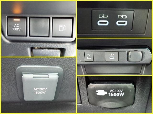 １００Ｖ・１５００Ｗ電源コンセント装備。アウトドアや停電等の非常時には電源としても使えますので、あると便利な装備ですね！