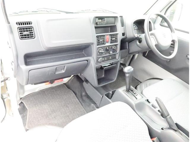 キャリイトラック KCエアコン・パワステ 衝突被害軽減システム AM/FMラジオ マニュアルエアコン パワーステアリング デュアルエアバッグ ABS 横滑り防止 ハロゲンヘッドライト オートライト マッドガード 最大積載量350キロ 三方開き(5枚目)