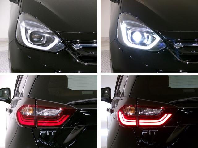 フィット e:HEVリュクス Bluetooth接続シートヒータードラレコETC本革シートインターナビフルセグTV純正アルミホイールスマートキー 誤発進抑制機能 Iオーナー リアカメラ ETC付 LED クルーズコントロール 禁煙(56枚目)