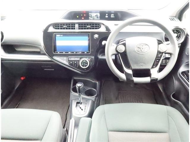 アクア Sスタイルブラック SDナビフルセグ Bモニター ドラレコ ミュージックプレイヤー接続可 オートAC衝突被害軽減システム ETC スマートキ 寒冷地サイドバイザー ハロゲン リヤワイパー クリアランスソナー オートライト(5枚目)