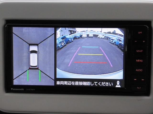 アルトラパン モード　スズキ純正７インチナビ　マルチビューカメラ　デュアルセンサーブレーキサポート　シートヒーター　フルセグＴＶ　ＤＶＤ再生　サイドカメラ　ナビＴＶ　Ｂカメラ　セキュリティアラーム　両席エアバッグ　ワンセグ（6枚目）