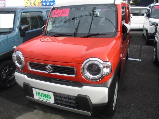 ハスラー ハイブリッドＧ　スマートキー、衝突防止機能、プッシュスタート、アイドリングストップ、ステアリングスイッチ、オートライト、オートエアコン、ＬＥＤヘッドライト、シートヒーター、届出済未使用車、走行距離５ｋｍ（2枚目）