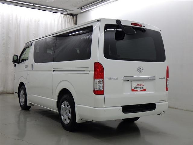ハイエースバン ロングスーパーＧＬ　衝突被害軽減システム　メモリーナビ　フルセグ　バックカメラ　ＥＴＣ　ドラレコ　ＣＤ　ミュージックプレイヤー接続可　ＤＶＤ再生　ＬＥＤヘッドランプ　両側電動スライド　スマートキー　キーレス　ディーゼル（4枚目）