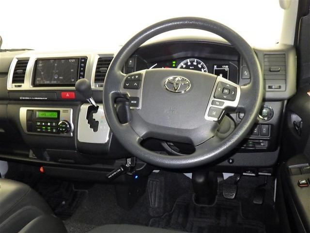 ハイエースバン ロングスーパーＧＬ　衝突被害軽減システム　メモリーナビ　フルセグ　バックカメラ　ＥＴＣ　ドラレコ　ＣＤ　ミュージックプレイヤー接続可　ＤＶＤ再生　ＬＥＤヘッドランプ　両側電動スライド　スマートキー　キーレス　ディーゼル（7枚目）