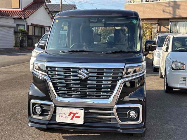 スペーシアカスタム ハイブリッドXS 全周囲カメラ 両側電動スライドドア ナビ TV クリアランスソナー 衝突被害軽減システム オートライト LEDヘッドランプ スマートキー アイドリングストップ 電動格納ミラー シートヒーター(3枚目)