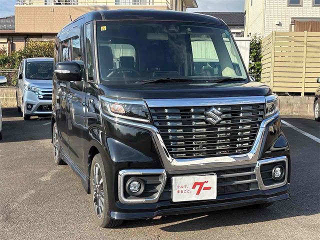 スペーシアカスタム ハイブリッドXS 全周囲カメラ 両側電動スライドドア ナビ TV クリアランスソナー 衝突被害軽減システム オートライト LEDヘッドランプ スマートキー アイドリングストップ 電動格納ミラー シートヒーター(4枚目)