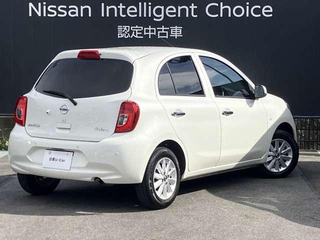 マーチ １．２　ボレロ　日産純正ナビ　バックモニター　ＥＴＣ　ダブルエアバック　ワンオ－ナ－車　メンテナンスノート　ナビＴＶ　アイドリングＳ　パワーステアリング　パワーウィンドウ　メモリーナビ　アルミ付き　キーレス　スマートキー　ＥＴＣ　車線逸脱警報　ＡＢＳ（2枚目）