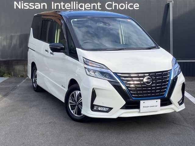 セレナ １．２　ｅ－ＰＯＷＥＲ　ハイウェイスター　Ｖ　ドライブレコーダー　後席モニター　３６０°カメラ　エマジェンシーブレーキ　１オナ　スマキー　バックカメラ　ＬＥＤ　レーンアシスト　点検記録簿付　ＥＴＣ　ドラレコ　Ａストップ　イモビ　フルオートエアコン　アルミホイール　エアバック（3枚目）