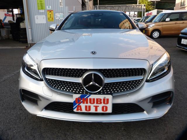 Ｃクラス Ｃ１８０クーペスポーツレザーエクスクルシブパッケージ　レーダーセーフティパッケージ　純ナビＴＶ　Ｂモニター　赤レザーシート　ＡＭＧアルミホイール　キーレスゴー　ＬＥＤヘッドライト　パノラミックルーフ　シートヒーター　パワーシート　ヘッドアップディスプレイ（2枚目）