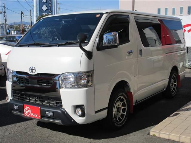 ハイエースバン ディーセル　スーパーＧＬ　ダークプライムＩＩ　純正ナビ　フルセグＴＶ　バックカメラ　ＴＲＤフロントスポイラー　Ｖｅｈｉｃｌｅ　フロアマット・虫除けネット　ホクトレーシング１６インチＡＷ　純正エンジンスターターリモコン　純正カーテンセット（62枚目）
