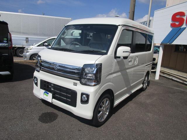 エブリイワゴン PZターボスペシャル ハイルーフ バックアイカメラ付きディスプレイオーディオ 両側電動スライドドア 電動オートステップ デュアルカメラブレーキサポート ふらつき警報機能 ハイビームアシスト 誤発進抑制機能 新車メーカー保証(3枚目)