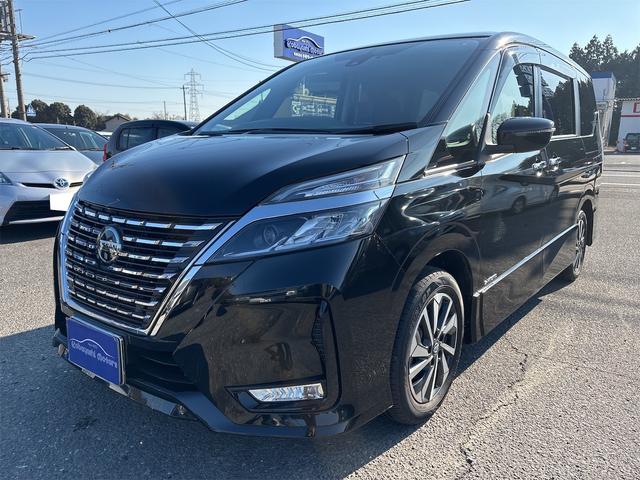 セレナ ハイウェイスターＶ　エマージェンシーブレーキ　純正１０インチナビ　フルセグＴＶ　ＢＴ　ＤＶＤ／Ｂｌｕ－ｒａｙ　両側電動スライドドア　ドラレコ　ＥＴＣ　プロパイロット　フリップダウンモニター　バックカメラ　純正ＡＷ　ＢＳＭ（2枚目）