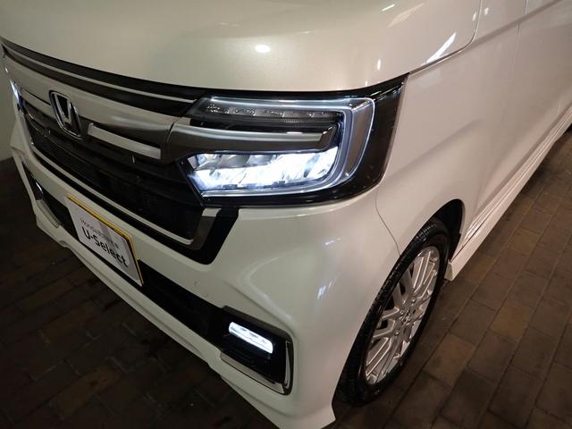 Ｎ－ＢＯＸカスタム Ｌターボ　社外メモリーナビ　ワンセグＴＶ　ＣＤ＆ＤＶＤ再生　ブルートゥース　バックカメラ　両側電動スライドドア　シートヒーター　ＬＥＤオートライト　禁煙車　ハーフレザーシート　パーキングセンサー（30枚目）