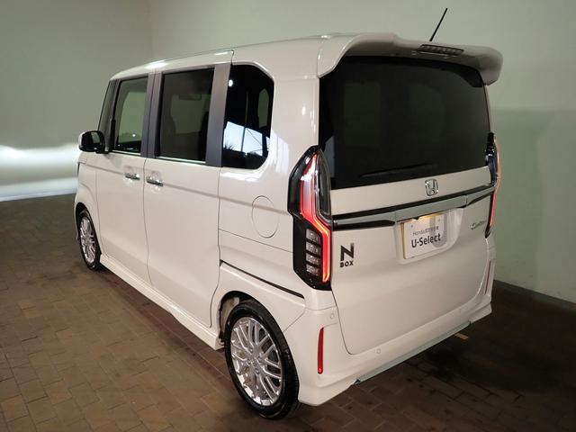 Ｎ－ＢＯＸカスタム Ｌターボ　社外メモリーナビ　ワンセグＴＶ　ＣＤ＆ＤＶＤ再生　ブルートゥース　バックカメラ　両側電動スライドドア　シートヒーター　ＬＥＤオートライト　禁煙車　ハーフレザーシート　パーキングセンサー（34枚目）