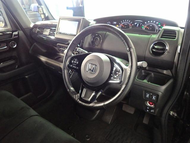 N-BOXカスタム L 社外メモリーナビ フルセグTV Bカメラ 両側電動スライドドア LEDオートライト ワンオーナー 禁煙車 Pセンサー シートヒーター USB充電 シートバックテーブル ホンダセンシング スマートキー(23枚目)