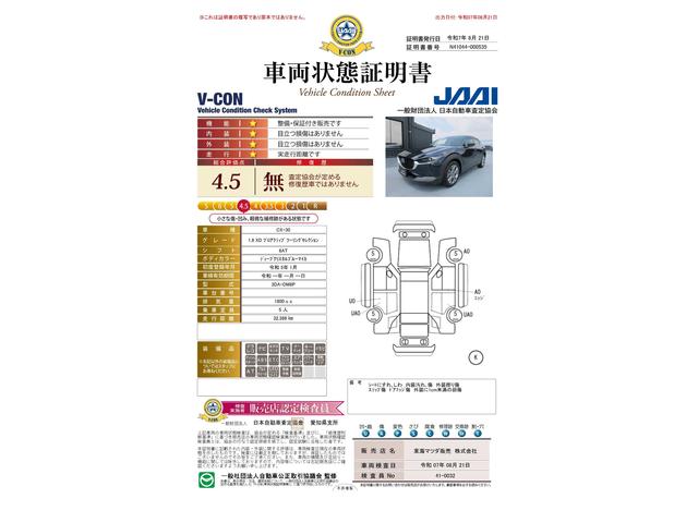 車両状態評価書