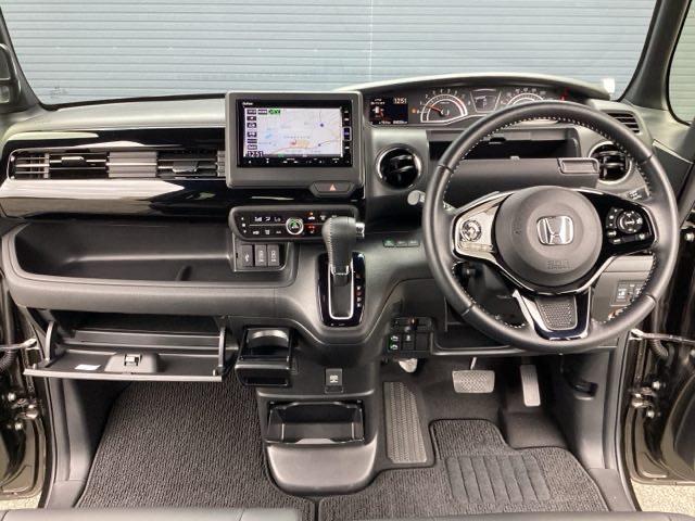 N-BOXカスタム Lターボ 禁煙車 インターナビ フルセグTV Bカメラ BluetoothAudio DVD/CD再生 シートヒーター 大型ルーフコンソール LEDヘッドライト 両側Pスライドドア ETC 純正アルミホイール(26枚目)