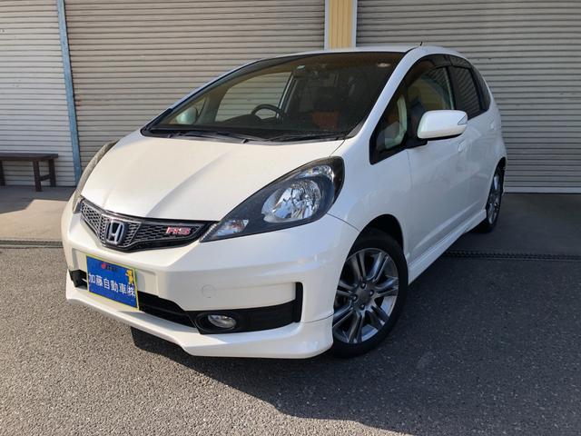 フィット RS 社外メモリーナビ ワンセグTV ETC 前後ドラレコ キーレス 純正16インチアルミ HIDヘッドライト フォグランプ 純正エアロ リアスポ(3枚目)