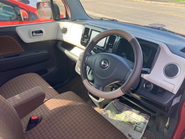 X ナビ スマートキー プッシュスタート フルフラットシート ベンチシート 車検整備付 ドアバイザー 軽自動車 ピンク 走行82000km(15枚目)