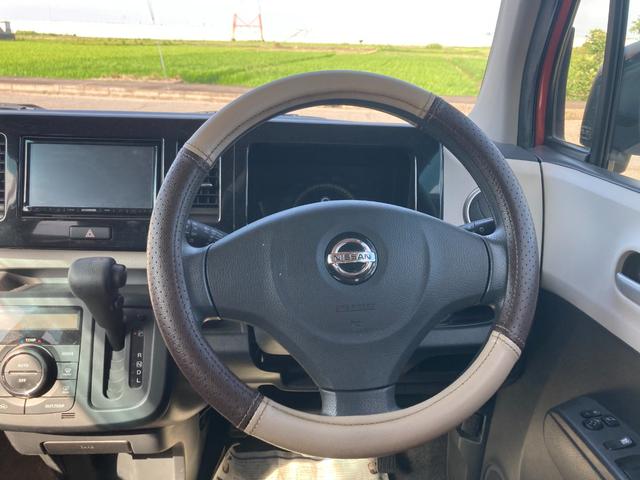 X ナビ スマートキー プッシュスタート フルフラットシート ベンチシート 車検整備付 ドアバイザー 軽自動車 ピンク 走行82000km(25枚目)