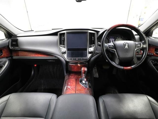 クラウンマジェスタ Fバージョン 衝突回避システム Pシート クルコン AUX DVD可 Wエアコン ETC車載器 Sキー 黒革シート エアコン LEDライト 盗難防止システム キーレス エアバッグ ナビTV 横滑防止 ABS 1オナ(18枚目)