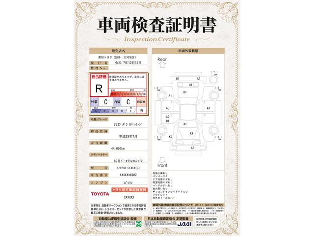 車両状態評価書