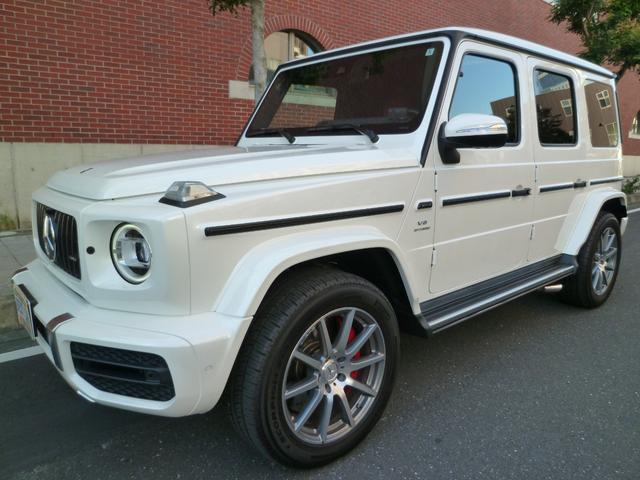 Ｇクラス Ｇ６３　ＡＭＧレザーエクスクルーシブパッケージ　左ハンドル　ベンガルレッドインテリア　ＯＰダイヤモンドホワイト　エクスクルーシブナッパレザーシート　ブルメスター　純正前後ドライブレコーダー　３６０°カメラ　シートヒーター＆ベンチレーター（2枚目）