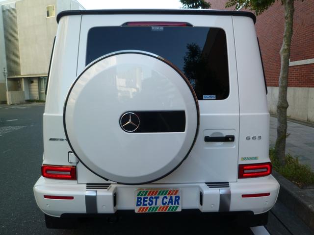 Ｇクラス Ｇ６３　ＡＭＧレザーエクスクルーシブパッケージ　左ハンドル　ベンガルレッドインテリア　ＯＰダイヤモンドホワイト　エクスクルーシブナッパレザーシート　ブルメスター　純正前後ドライブレコーダー　３６０°カメラ　シートヒーター＆ベンチレーター（8枚目）