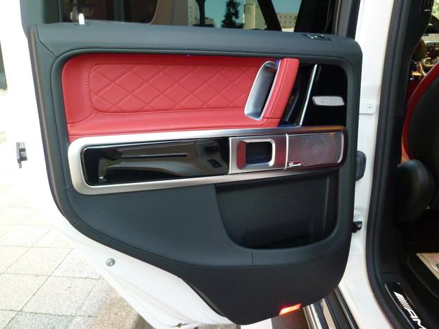 Ｇクラス Ｇ６３　ＡＭＧレザーエクスクルーシブパッケージ　左ハンドル　ベンガルレッドインテリア　ＯＰダイヤモンドホワイト　エクスクルーシブナッパレザーシート　ブルメスター　純正前後ドライブレコーダー　３６０°カメラ　シートヒーター＆ベンチレーター（29枚目）