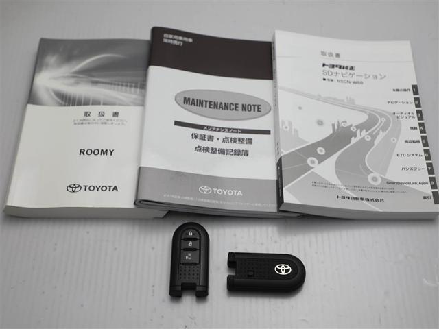 ルーミー Ｘ　Ｓ　エアバック　左パワースライド　インテリキー　パワーウィンドウ　アイドリングＳ　バックカメラ　横滑防止装置　マニュアルエアコン　イモビライザー　ワンセグＴＶ　ＡＵＸ　ダブルエアバッグ　ＡＢＳ　ナビＴＶ（28枚目）