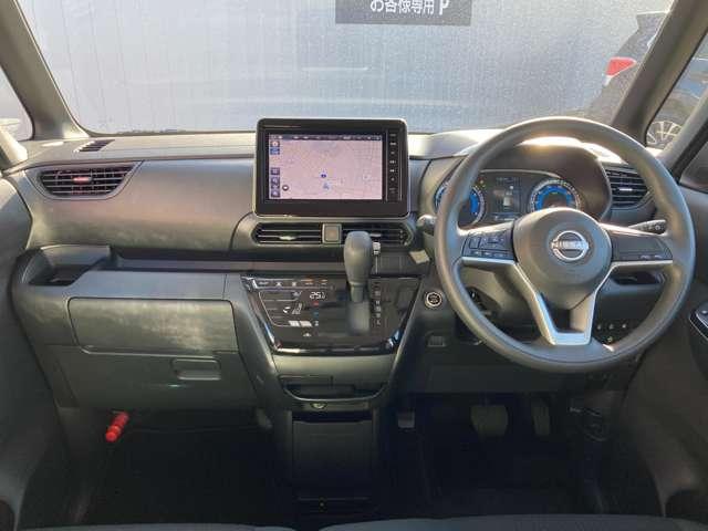 ルークス ６６０　ハイウェイスターＸ　アラウンドモニター　大画面ナビ　アイスト　衝突被害軽減ブレ－キ　マルチビューカメラ　車線逸脱警報装置　禁煙　ＥＴＣ　ＬＥＤ　スマートキー　パワーウィンドウ　ワンオーナー　カーテンエアバック　ドライブレコーダー　ナビＴＶ　バックカメラ（5枚目）