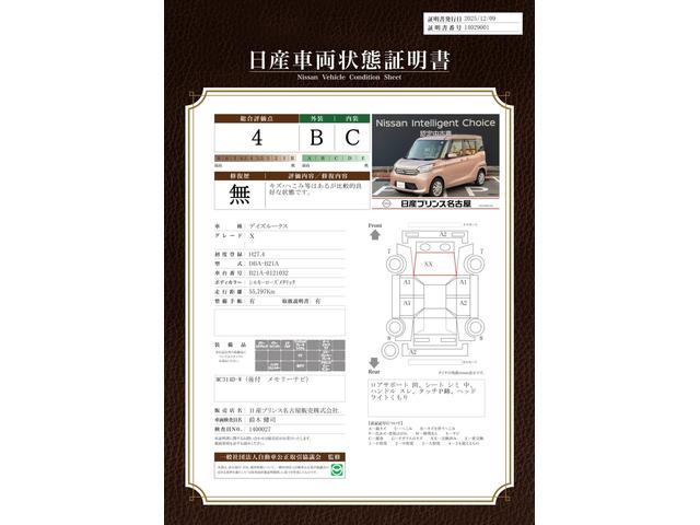 車両状態評価書