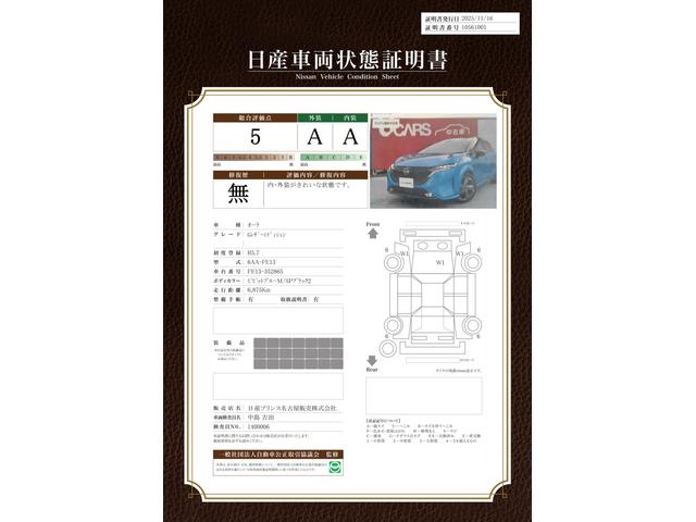 車両状態評価書