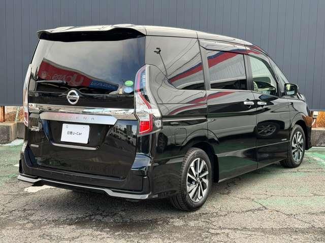 セレナ ２．０　ハイウェイスター　Ｖ　純正大型ナビ　被害軽減　全周囲カメラ　アラウンドビュ－　１オナ　アルミ　衝突被害軽減　エアバッグ　両側オートスライドドア　ＬＥＤライト　インテリジェントキー　サイドカメラ　メモリーナビ　アイドリングストップ　ナビＴＶ　ドラレコ　パワステ（3枚目）