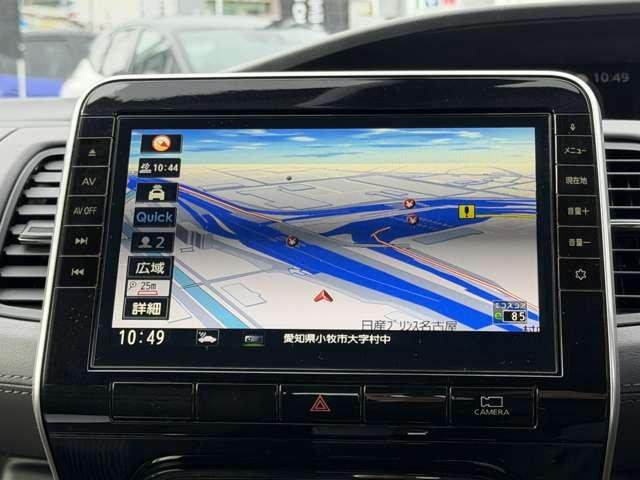 セレナ ２．０　ハイウェイスター　Ｖ　純正大型ナビ　被害軽減　全周囲カメラ　アラウンドビュ－　１オナ　アルミ　衝突被害軽減　エアバッグ　両側オートスライドドア　ＬＥＤライト　インテリジェントキー　サイドカメラ　メモリーナビ　アイドリングストップ　ナビＴＶ　ドラレコ　パワステ（5枚目）