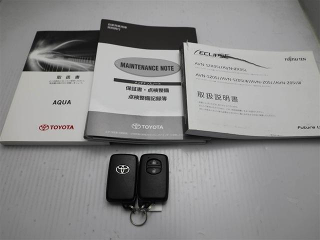 アクア S スマートキープッシュスタート キーレスエントリ ドラレコ付 フルセグ地デジ イモビ ナビ&TV オートエアコン デュアルエアバック ESC Bカメラ パワーウィンドウ AUX端子 ETC SRS(28枚目)