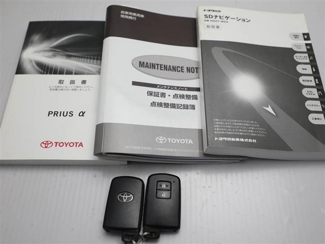 プリウスα Ｓ　スマキ－　ＤＶＤ視聴可　リモコンキー　横滑り防止装置付き　ＰＷ　Ｂカメラ　ナビ・ＴＶ　サイドエアＢ　ワンオナ　ＡＵＸ　ＥＴＣ車載器　ＡＢＳ付き　アルミホイール　メモリーナビゲーション　運転席エアバッグ（27枚目）