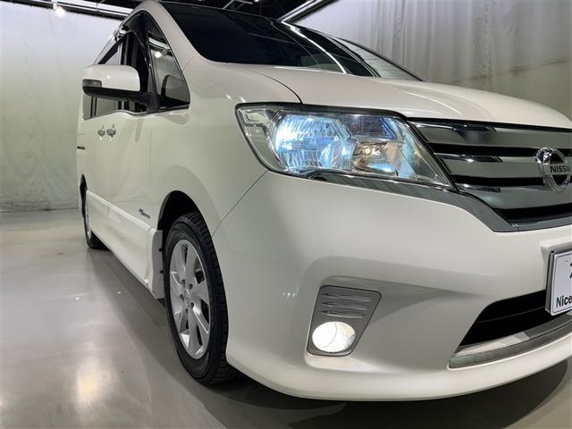 セレナ ハイウェイスター S-ハイブリッド Vセレクション メモリーナビ フルセグ バックカメラ ETC CD ミュージックプレイヤー接続可 DVD再生 後席モニター オートクルーズコントロール HIDヘッドライト 両側電動スライド 乗車定員8人 3列シート(7枚目)