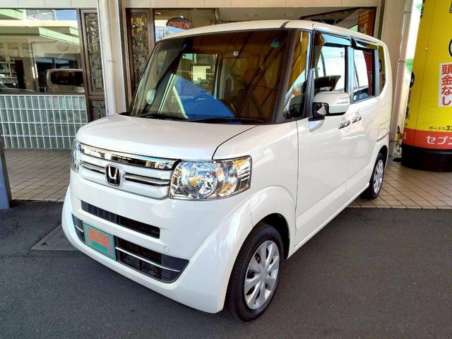 N-BOX G・ターボLパッケージ 純正ナビ Bカメラ Bluetooth フルセグTV 片側電動 シートバックテーブル ターボ タイミングチェーン フルフラット クルコン 革巻きステアリング ステリモ ロールサンシェード スマートキー(3枚目)