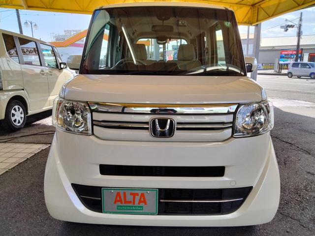 N-BOX G・ターボLパッケージ 純正ナビ Bluetooth ワンセグ Bカメラ 両側電動 衝突軽減 シートバックテーブル 後期型 ターボ 革巻きステアリング ステリモ パドルシフト クルコン HID スマートキー オートエアコン(2枚目)