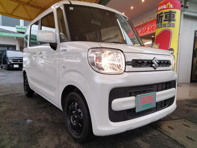 スペーシア ハイブリッドＧ　スズキセーフティサポート　衝突軽減　障害物センサー　スマートキー　プッシュスタート　社外ナビ　Ｂｌｕｅｔｏｏｔｈ　オートハイビーム　サイドエアバッグ　車線逸脱警報　アイドリングストップ　オートエアコン（3枚目）