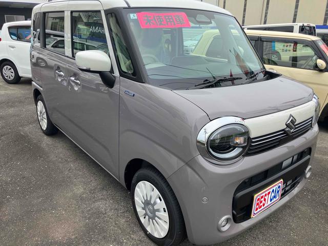 ワゴンＲスマイル ハイブリッドＸ　届け出済み未使用車　両側電動スライドドア　クリアランスソナー　オートクルーズコントロール　レーンアシスト　衝突被害軽減システム　ＬＥＤヘッドランプ　スマートキー　アイドリングストップ　電動格納ミラー（13枚目）