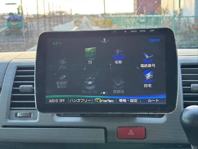 ハイエースバン ロングDX GLパッケージ ディーゼルターボ 後席エアコン 3,000cc BLUETOOTHオーディオ 社外ナビ テレビ バックカメラ 5ドア 社外アルミホイール 車検8年8月 AC100V ETC(16枚目)