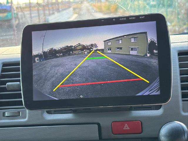 ハイエースバン ロングDX GLパッケージ ディーゼルターボ 後席エアコン 3,000cc BLUETOOTHオーディオ 社外ナビ テレビ バックカメラ 5ドア 社外アルミホイール 車検8年8月 AC100V ETC(19枚目)