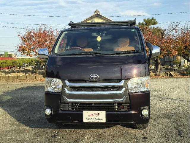 ハイエースバン ロングスーパーGL ディーゼルターボ プッシュスタート オプションLEDヘッドライト ルーフラック ス 革調シートカバー 社外アルミホイール 社外テールライト ハンドルスイッチ ビルトインETC(5枚目)